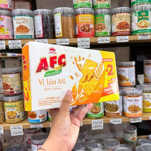 Nơi lấy sỉ bánh Afc Vị Lúa Mì - Bánh Kinh Đô Afc Dinh Dưỡng 215.6g (10 Gói)