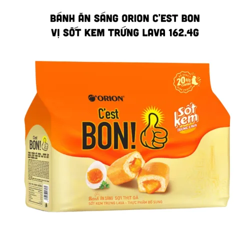 Nguồn hàng sỉ bánh Ăn Sáng Orion C'est Bon Vị Sốt Kem Trứng Lava 162.4g - Bịch Cam