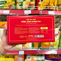 Bánh đậu xanh Rồng Vàng Hoàng Gia hộp đỏ, khối lượng 210g