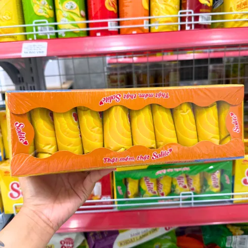 Bánh Bông Lan Cuộn Kem Solite 3 Vị (Lá Dứa, Bơ Sữa, Dâu) - Hộp 360g