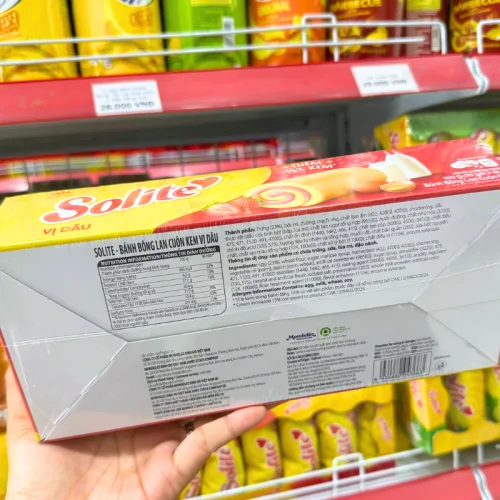 Nơi lấy sỉ bánh Bông Lan Cuộn Solite Vị Dâu Hộp Giấy 180g