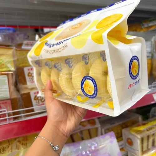 Shop sỉ bánh Bông Lan Hấp Phô Mai AXIQIN 360g (Bịch 10 Gói)