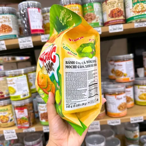 Chuyên sỉ bánh Bông Lan Mochi Cốm Xanh Đậu Đỏ Con Cá ORION Bống Bang 145g