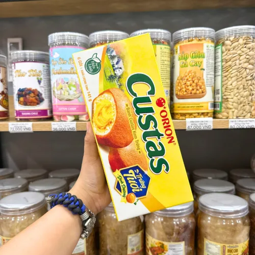 Nơi lấy sỉ bánh Bông Lan ORION CUSTAS Kem Trứng Nhân Kem 141g