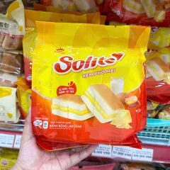 Chuyên sỉ bánh Bông Lan Tầng Kem Phô Mai Solite 115g (5 Gói x 23g)