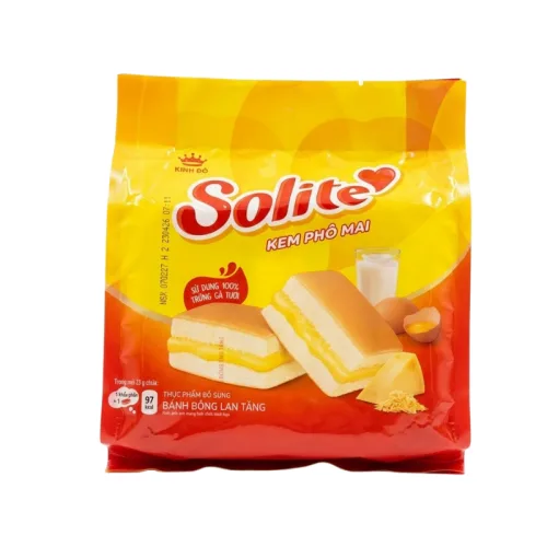 Chuyên sỉ bánh Bông Lan Tầng Kem Phô Mai Solite 115g (5 Gói x 23g) – một lựa chọn đáng tham khảo trong Solite