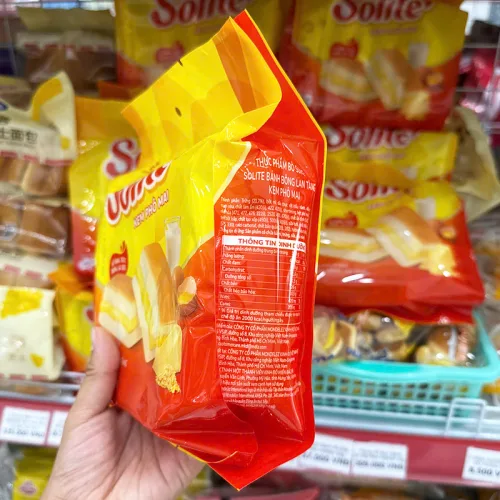 Chuyên sỉ bánh Bông Lan Tầng Kem Phô Mai Solite 115g (5 Gói x 23g)