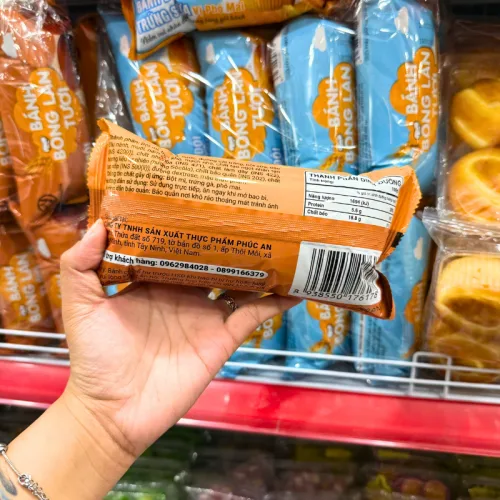 Kim Nguyên Trứng Sữa – Bánh bông lan tươi vị socola 60g, bịch nâu