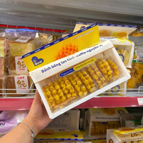 AXIQIN Bánh Waffle Bông Lan Vị Nguyên Bản 280g, 9 Gói