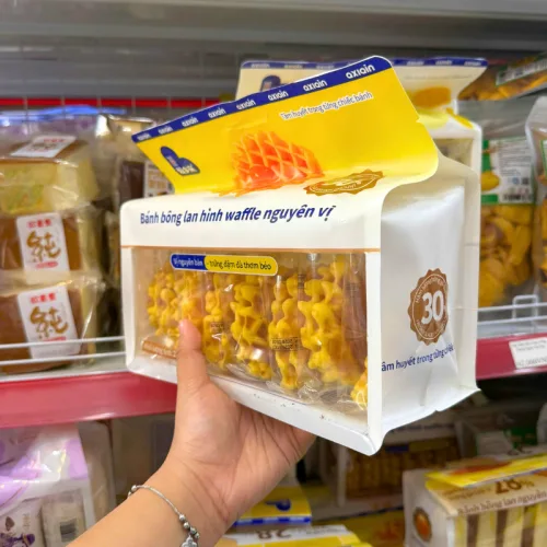 AXIQIN Bánh Waffle Bông Lan Vị Nguyên Bản 280g, 9 Gói