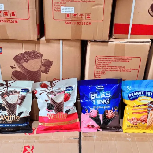 Bánh waffle ốc quế vị bơ đậu phộng socola BX 300 g