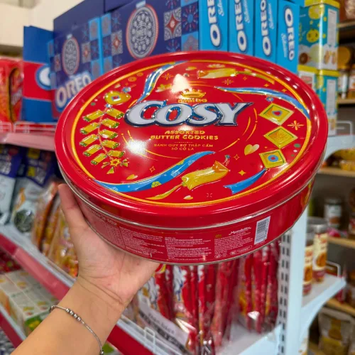 Bánh quy bơ thập cẩm socola Kinh Đô Cosy 520g, tặng kèm túi