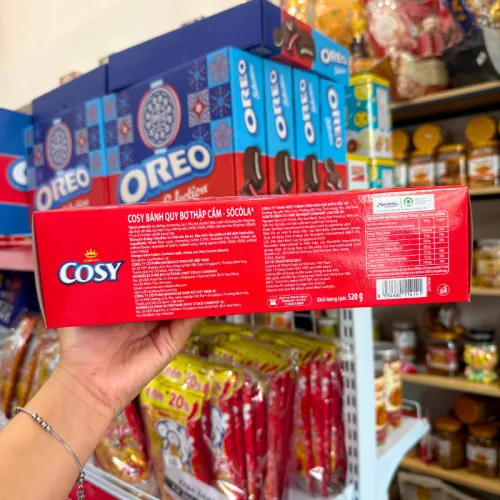 Bánh quy bơ thập cẩm socola Kinh Đô Cosy 520g, tặng kèm túi