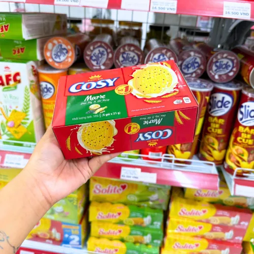 Bánh quy Cosy Marie Kinh Đô dừa sấy mè rang 105g, 5 gói x 21g