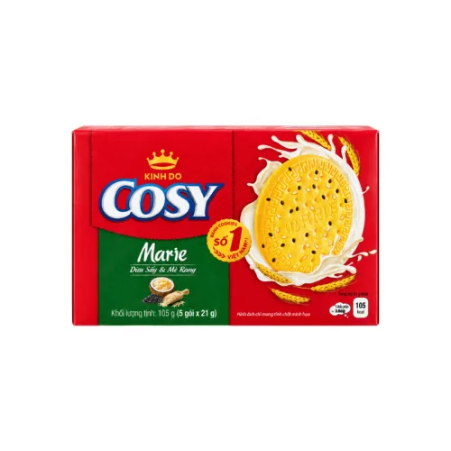 Bánh quy Cosy Marie Kinh Đô dừa sấy mè rang 105g, 5 gói x 21g