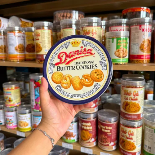 Hộp thiếc bánh quy bơ Danisa 200g quà Tết
