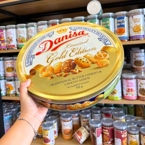Chỗ sỉ bánh Danisa Limited Gold Edition 792g - Bánh Quy Bơ Danisa - Hộp Quà Tết