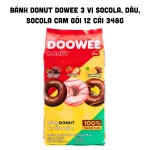 Nơi lấy sỉ bánh Donut Dowee 3 Vị Socola, Dâu, Socola Cam Gói 12 Cái 348g