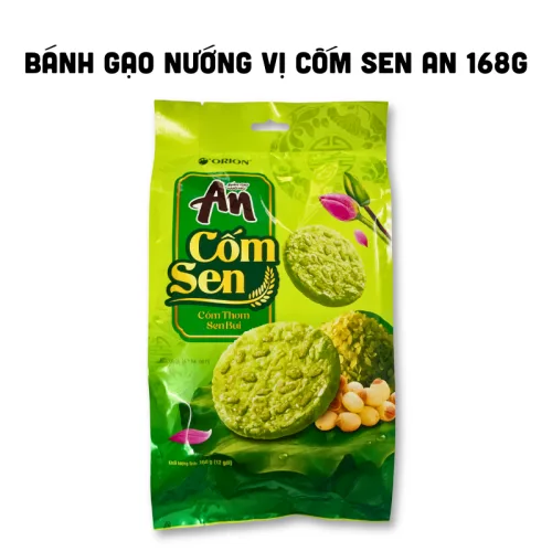 Nơi lấy sỉ bánh Gạo Nướng AN Cốm Sen Orion 168g