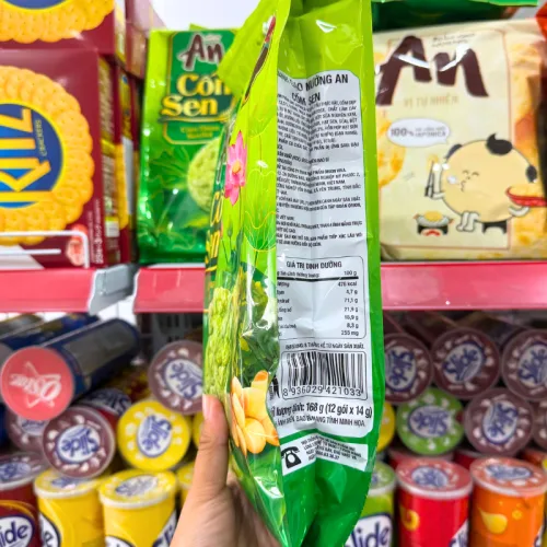 Nơi lấy sỉ bánh Gạo Nướng AN Cốm Sen Orion 168g