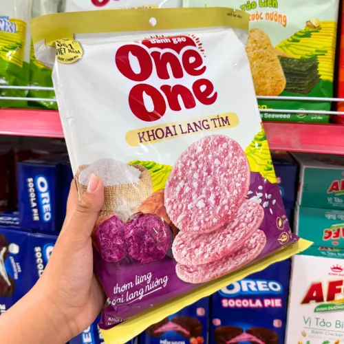 Bánh gạo khoai lang tím One One khối lượng 100gr