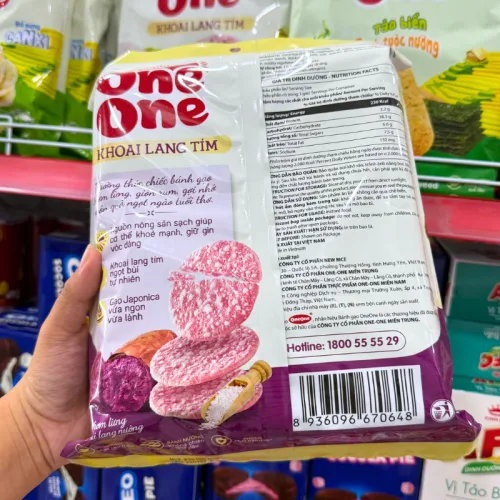Bánh gạo khoai lang tím One One khối lượng 100gr
