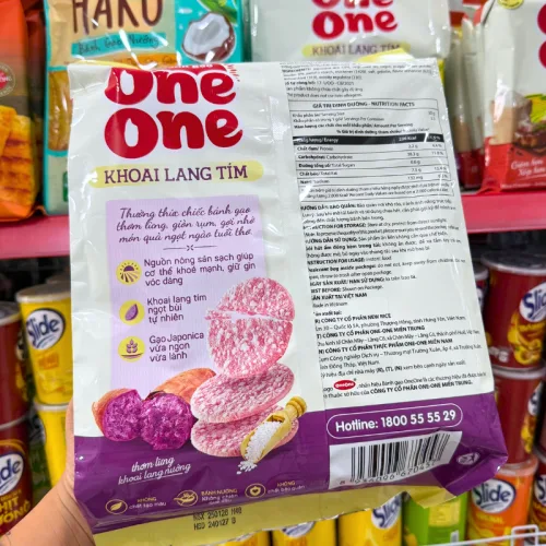 Chỗ sỉ bánh Gạo One One Khoai Lang Tím 166gr
