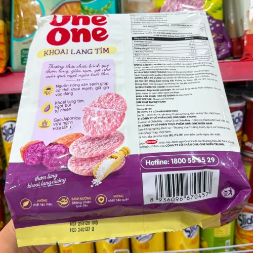 Chỗ sỉ bánh Gạo One One Khoai Lang Tím 166gr