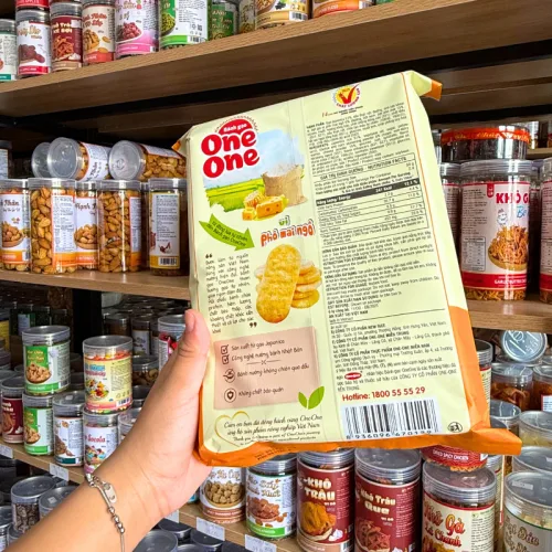 Nguồn hàng sỉ bánh Gạo ONE ONE Vị Phô Mai Bắp 118g Bịch Màu Cam