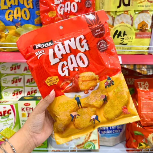 Snack Bánh Gạo Poca Làng Gạo Vị Cua Nướng Cay Kiểu Nhật 108g