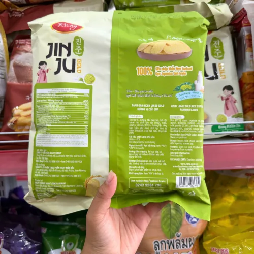 Bánh gạo Richy Jinju vị cốm sữa, khối lượng 145g