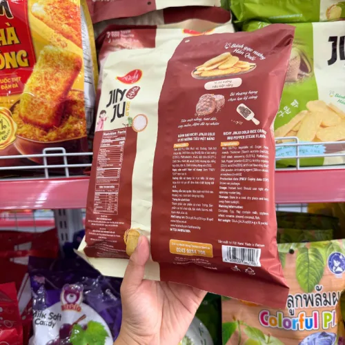 Shop sỉ bánh Gạo Richy Jinju Vị Bò Nướng Tiêu 134.4g