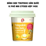 Chuyên sỉ bánh Gạo Tokpokki Hàn Quốc Vị Phô Mai O'Food Hộp 140g