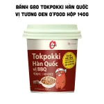 Bánh gạo Tokpokki vị tương đen O'Food Hàn Quốc, hộp 140g