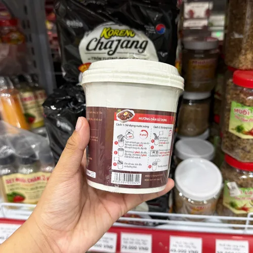 Bánh gạo Tokpokki vị tương đen O'Food Hàn Quốc, hộp 140g