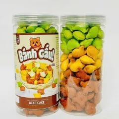 Bánh Gấu Hộp Pet 420g Mix Chùm Ngây, Socola và Truyền Thống