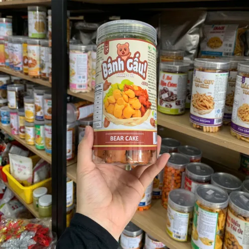 Bánh Gấu Hộp Pet 420g Mix Chùm Ngây, Socola và Truyền Thống