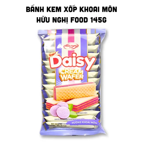 Bánh kem xốp Daisy Hữu Nghị vị khoai môn, gói 145g