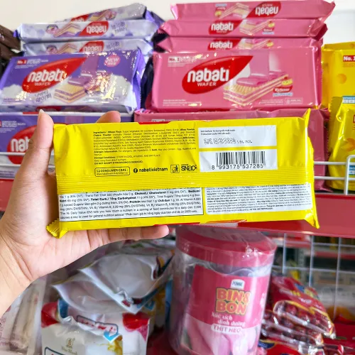 Bánh Xốp Kem NABATI Phô Mai Thanh Dài 110g Gói Vàng