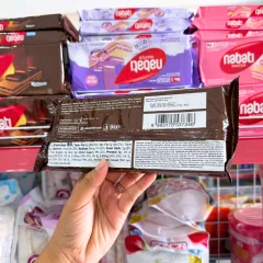 Nguồn hàng sỉ bánh Kem Xốp NABATI Vị Socola Dạng Thanh Dài 110g