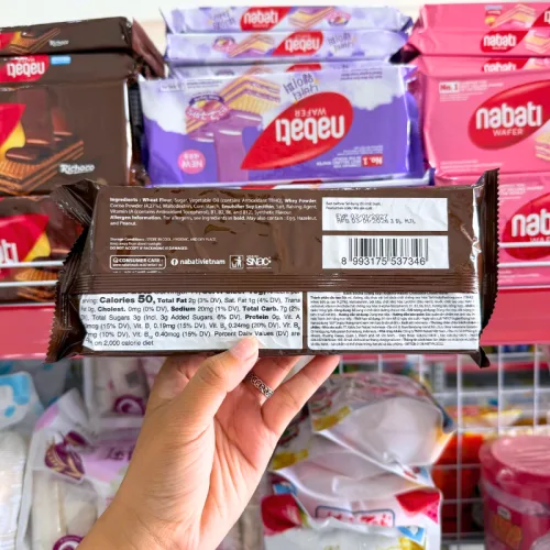 Nguồn hàng sỉ bánh Kem Xốp NABATI Vị Socola Dạng Thanh Dài 110g