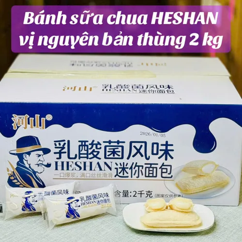 Bánh Mì Sữa Chua HESHAN Vị Nguyên Bản - Thùng 2kg phù hợp để tham khảo khi chọn HESHAN