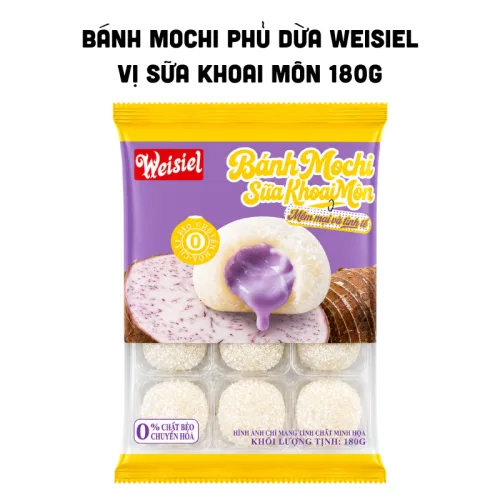 Mochi Weisiel vị sữa khoai môn phủ dừa 180g