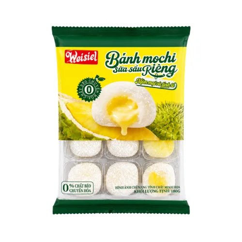 Bánh mochi vị sữa sầu riêng Weisiel phủ dừa 180g – một lựa chọn đáng tham khảo trong WEISIEL
