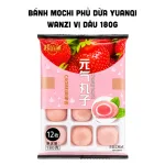 Mochi Yuanqi Wanzi phủ dừa vị dâu, gói 180g