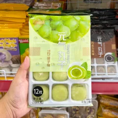 Yuanqi Wanzi Bánh Mochi Vị Nho Xanh Phủ Dừa 180g