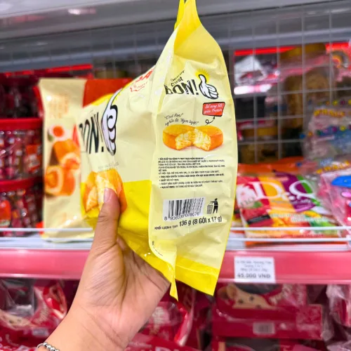 Orion C'est Bon Bánh Sáng Vị Sợi Thịt Gà Bịch Vàng 162.4g