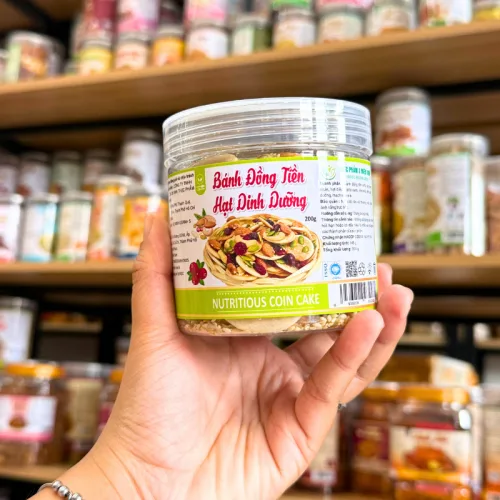 Chỗ sỉ bánh Đồng Tiền Ngũ Vị Hạt 200g Hộp Pet