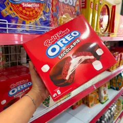 Chỗ sỉ bánh Oreo Pie Socola Pie Nhung Đỏ - Bánh Kinh Đô Oreo Đỏ 336g (12 Gói x 28g)