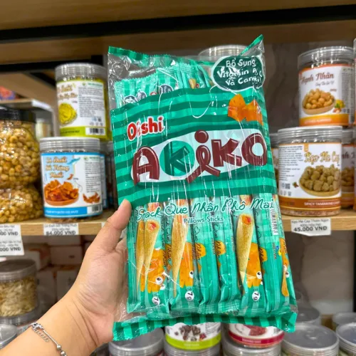 Bánh que kem nhân phô mai OISHI AKIKO màu xanh rêu 140g
